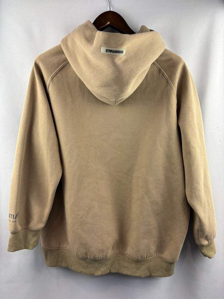 Men’s Essentials XL Light Brown Logo Hoodie