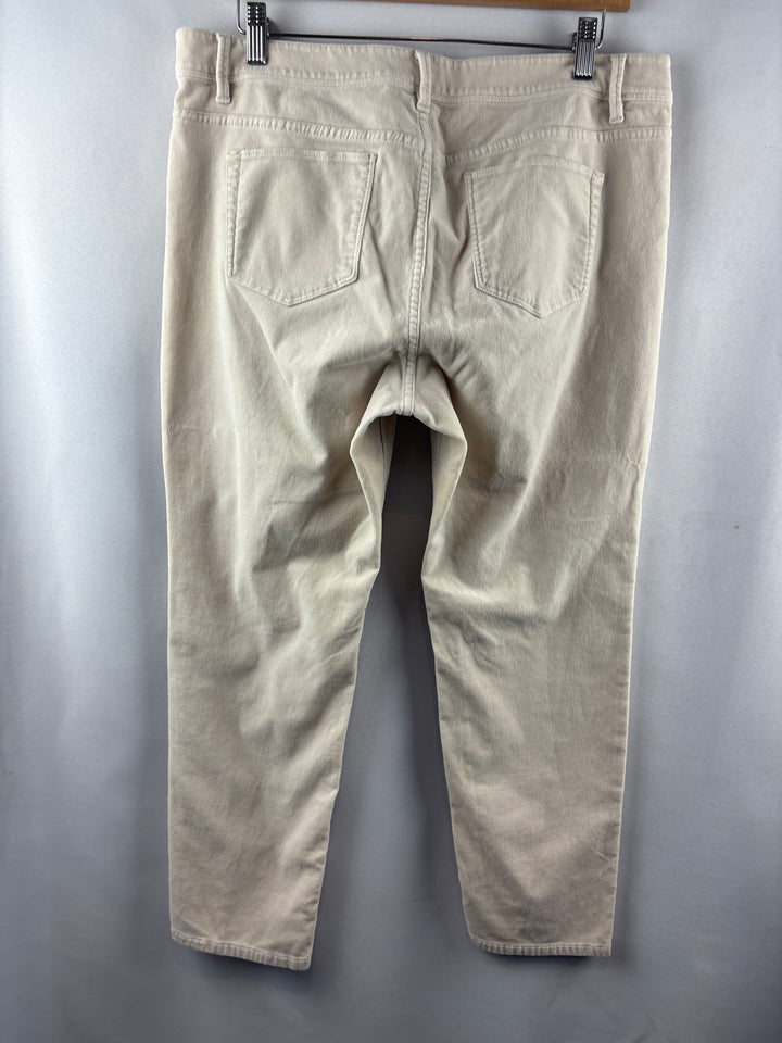 Women’s J.Jill Size 14 Khaki Corduroy Straight Leg Pants