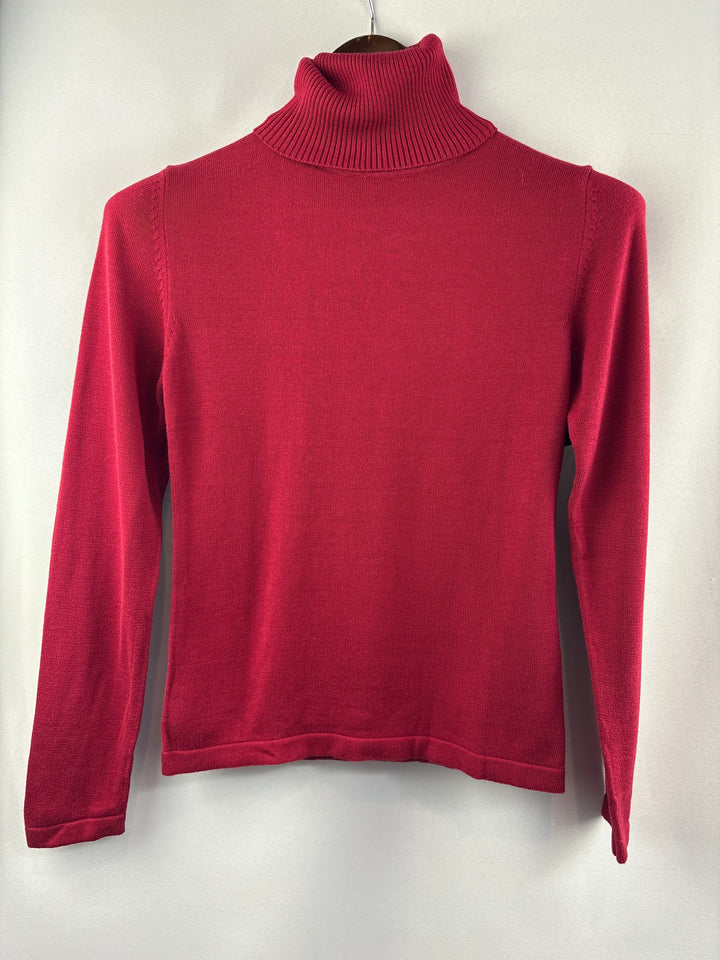 Women’s MontanaCo Small Cherry Red Turtleneck Sweater