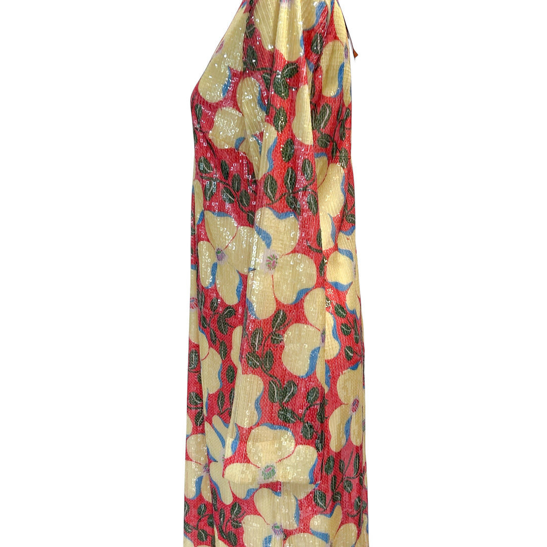 Rhode Size 4 NWT Terry Dress Scarlet Martinique Midi Vacation Boho Sequined