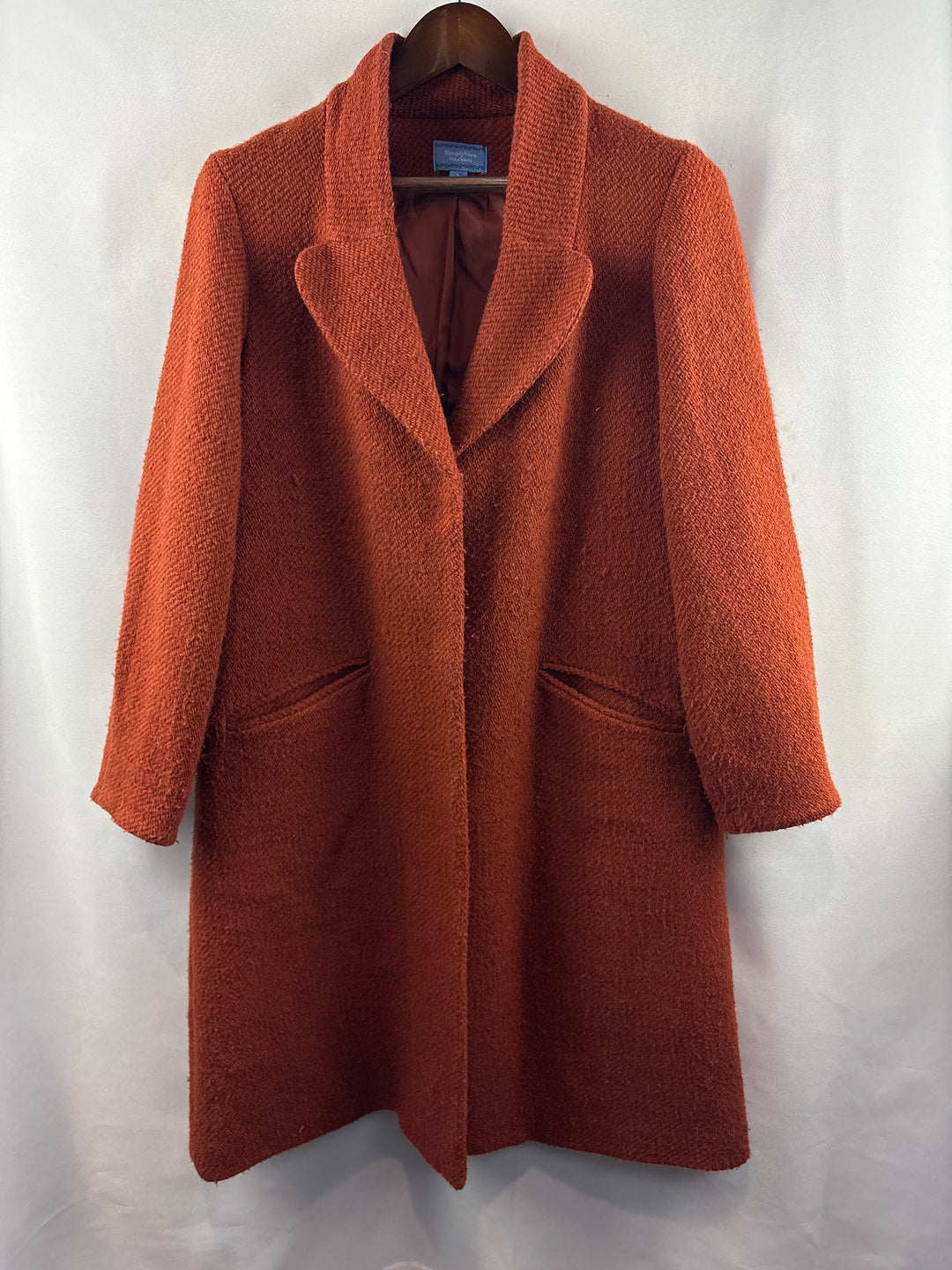 Women’s Simply Vera Large Pumpkin Orange Trench Coat