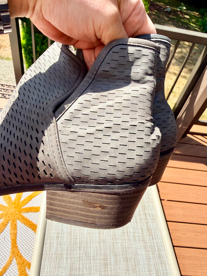 Verona Gray Pinhole Slip On Booties Women&
