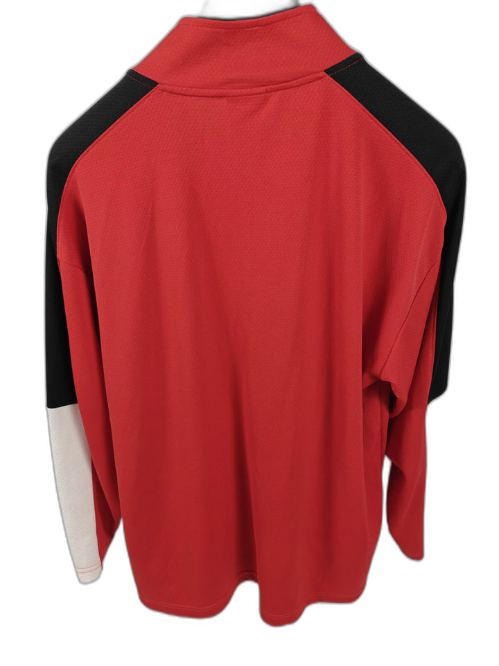 Men’s Chicago Blackhawks NHL Quarter Zip Pullover Red XL