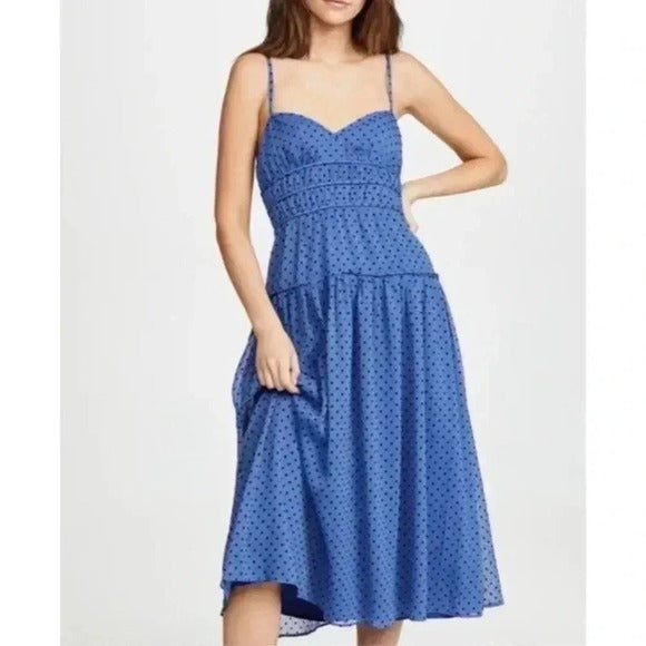 La Mason Talulah Blue Poke-a-Dot Dress