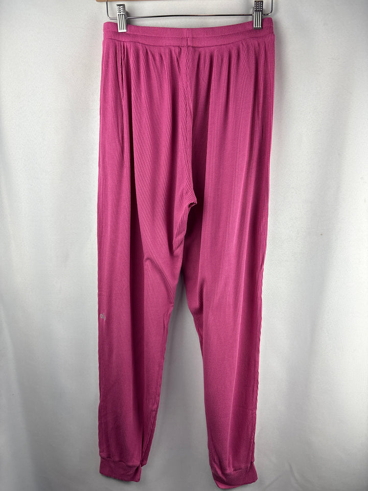 Women’s Alo Yoga Small Mauvish Pink Ribbed Pants