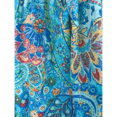 Lauren Ralph Lauren Womens 2X Floral Paisley Boho Blouse 100% Cotton