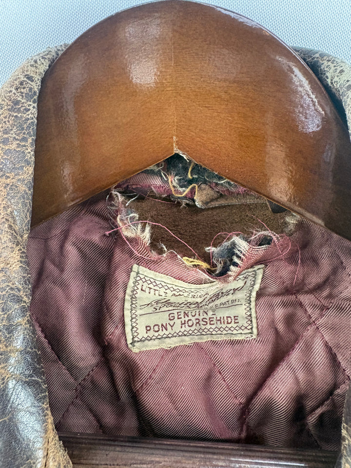 Men’s Admiral Byrd Large Vintage 1940’s-50’s Brown Leather Jacket