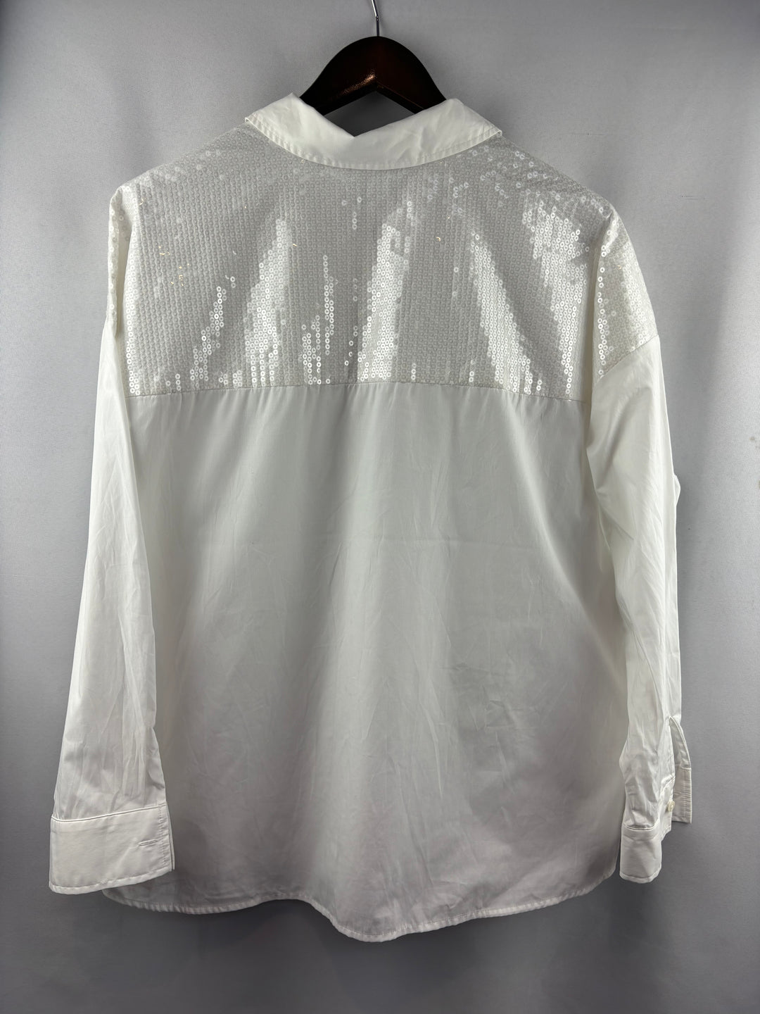 Women’s Attitudes by Renee XL White Button Up w/ Sequins