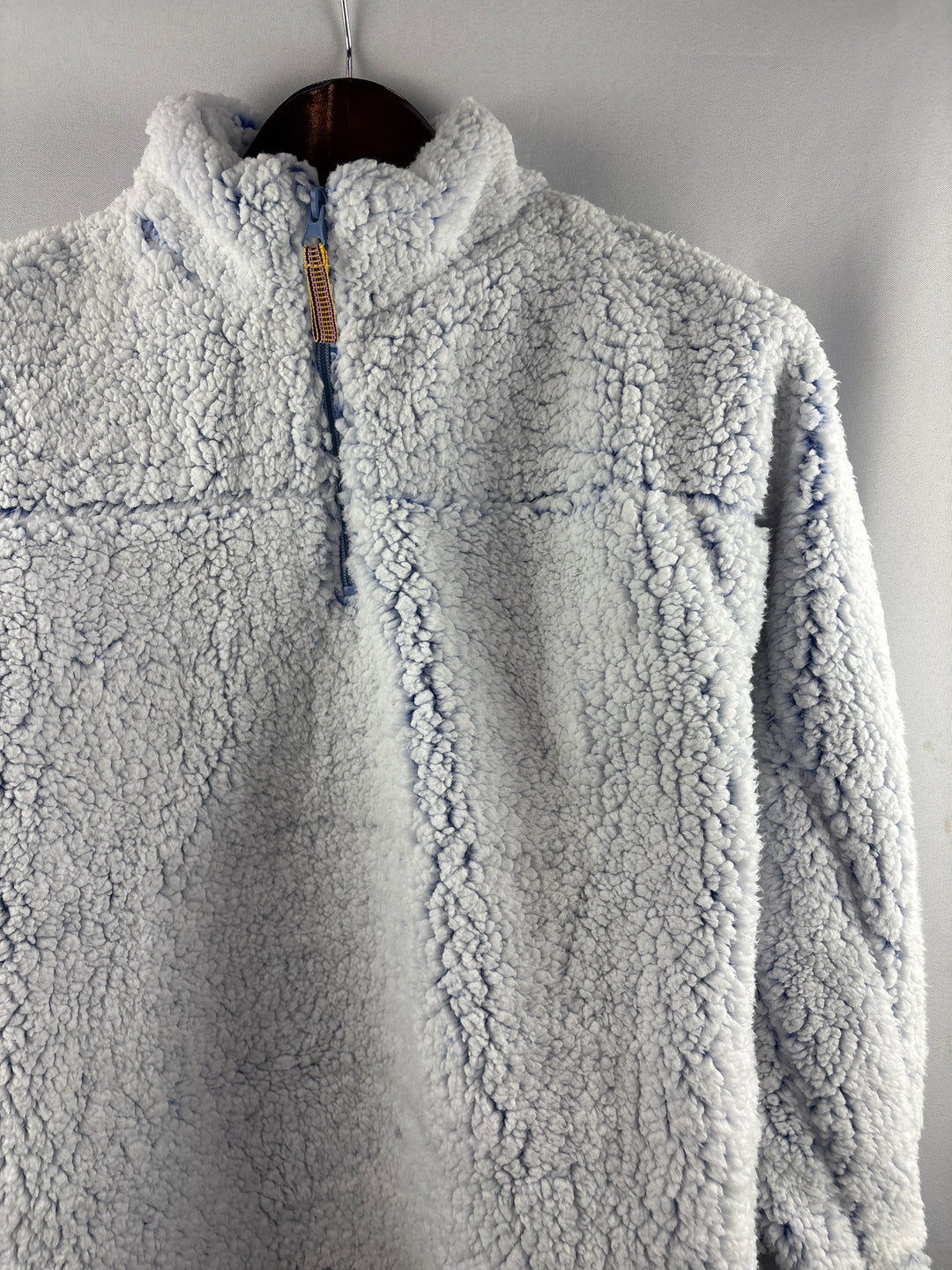 Women’s Blue Star Small Icy Blue Sherpa Pullover