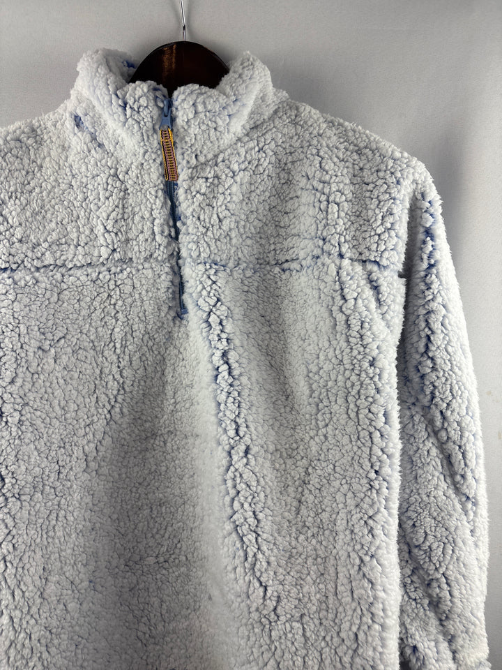 Women’s Blue Star Small Icy Blue Sherpa Pullover