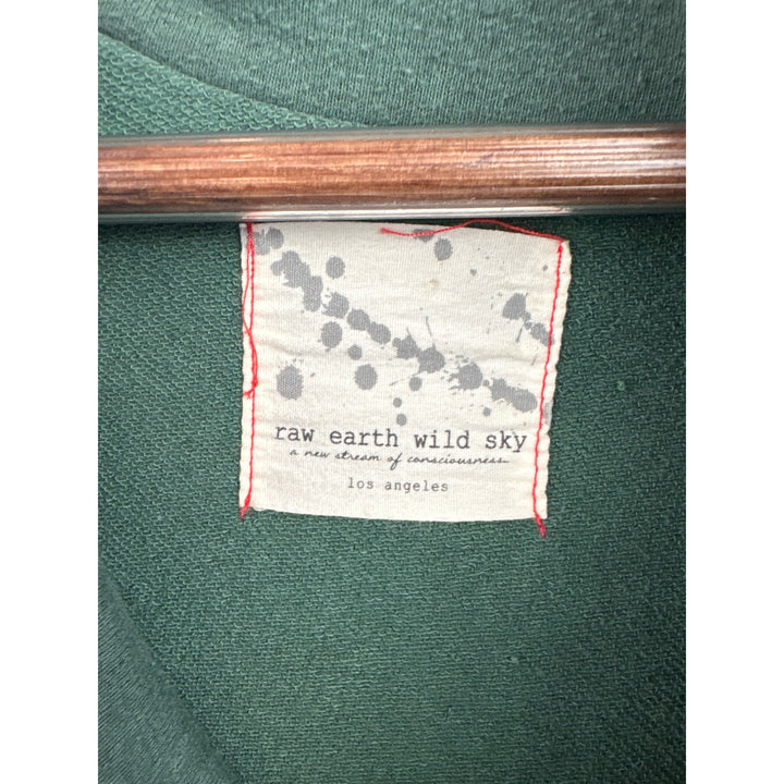 Women’s Raw Earth Wild Sky Medium Forest Green Off-Shoulder Sweater