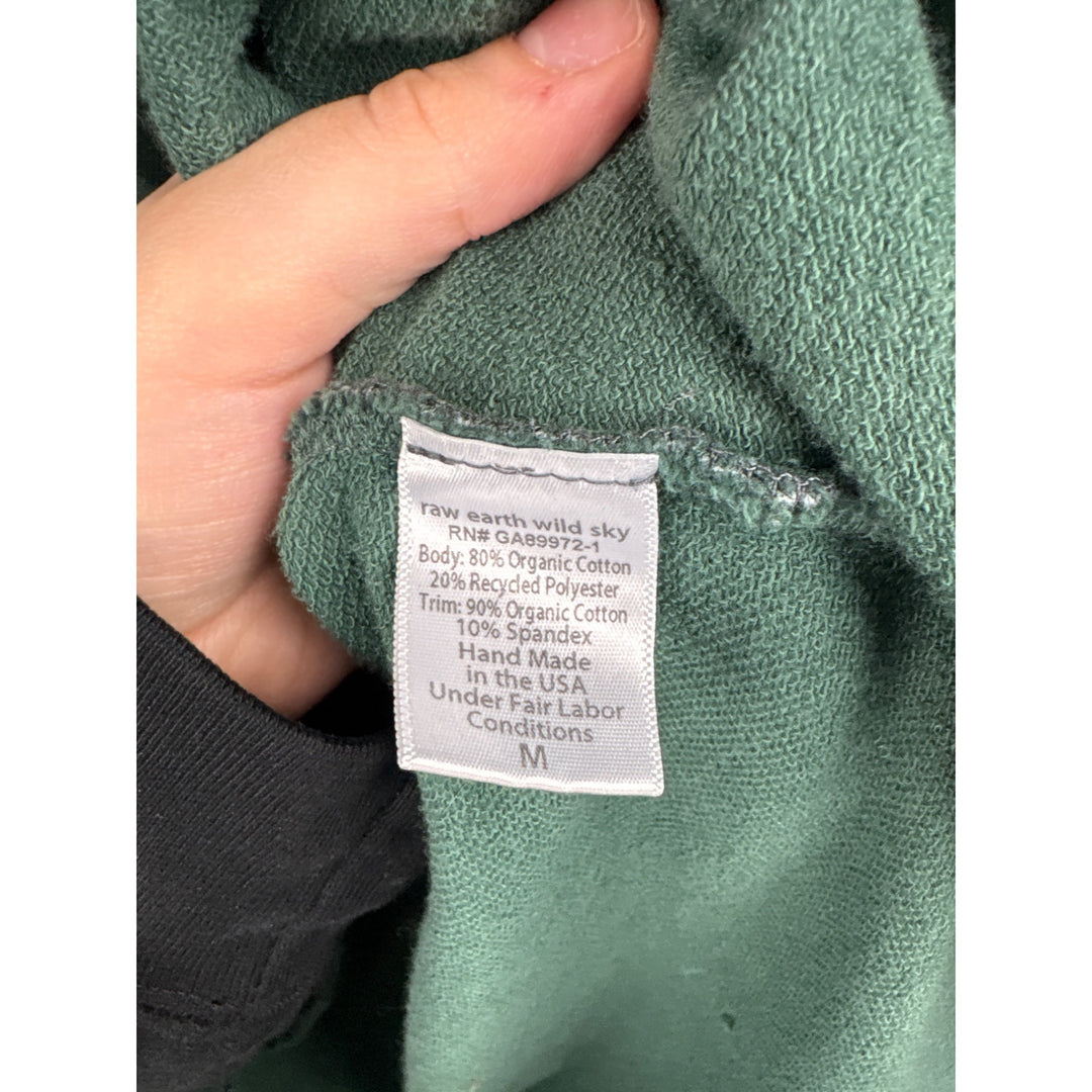 Women’s Raw Earth Wild Sky Medium Forest Green Off-Shoulder Sweater