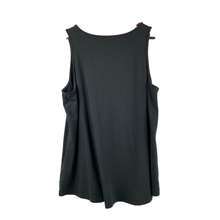 Isaac Mizrahi Live Essentials Black Tank Top 1X