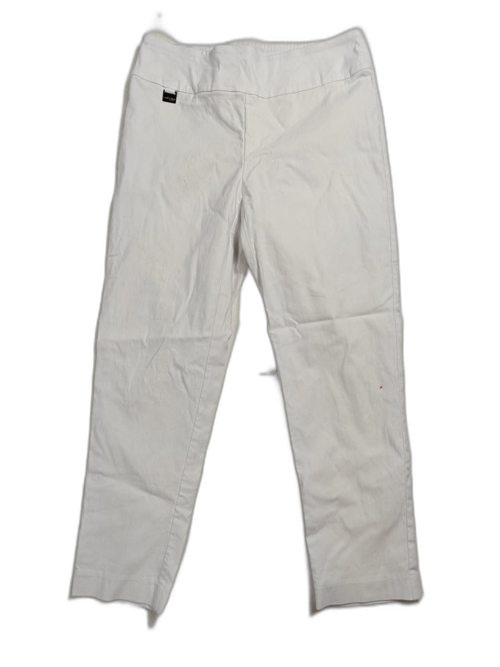 Womens Lisette L Straight Leg Pants White Size 8