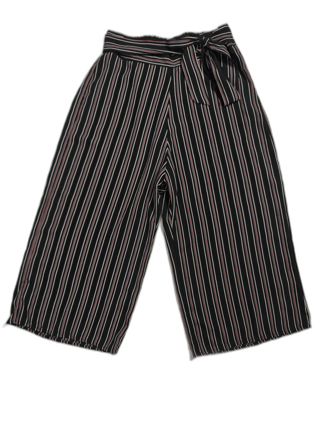 Womens West Kei Wide Leg Pants Black Striped Size Medium