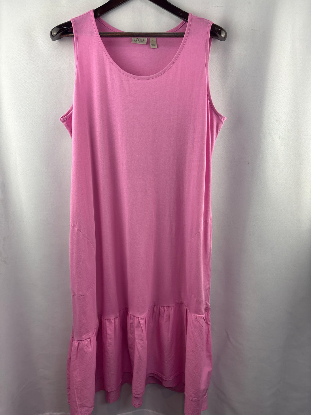 Women’s LOGO Lori Goldstein XL Bubblegum Pink Maxi Dress