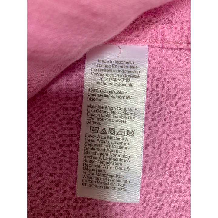 J. Crew Womens Pink Long-Sleeve Button-Down Shirt XS 100% Cotton
