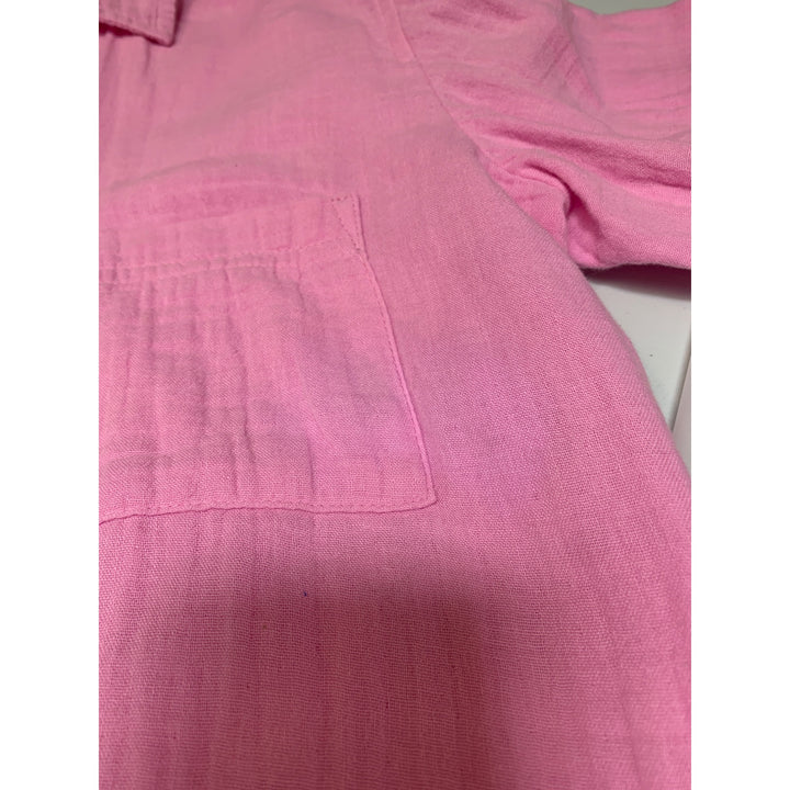 J. Crew Womens Pink Long-Sleeve Button-Down Shirt XS 100% Cotton
