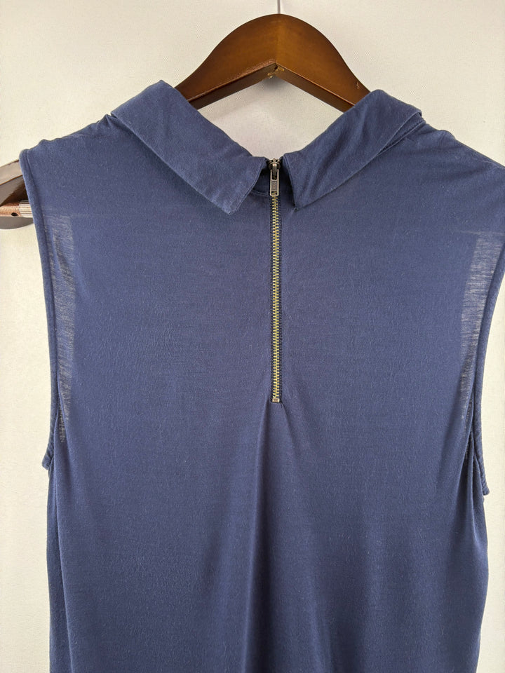 Women’s Halogen Medium Navy Blue Sleeveless Blouse