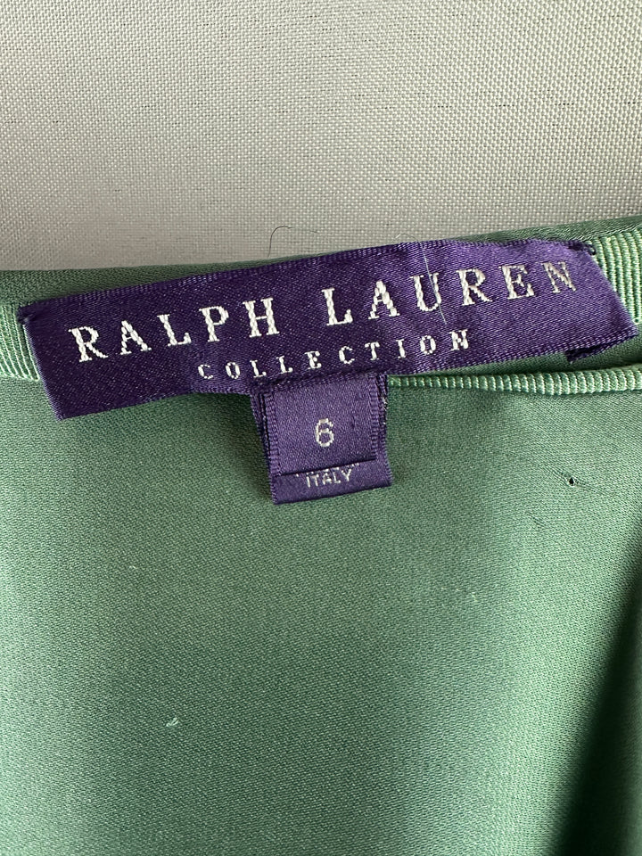 Women’s Sage Green Silk Purple Label Maxi Skirt Size 6