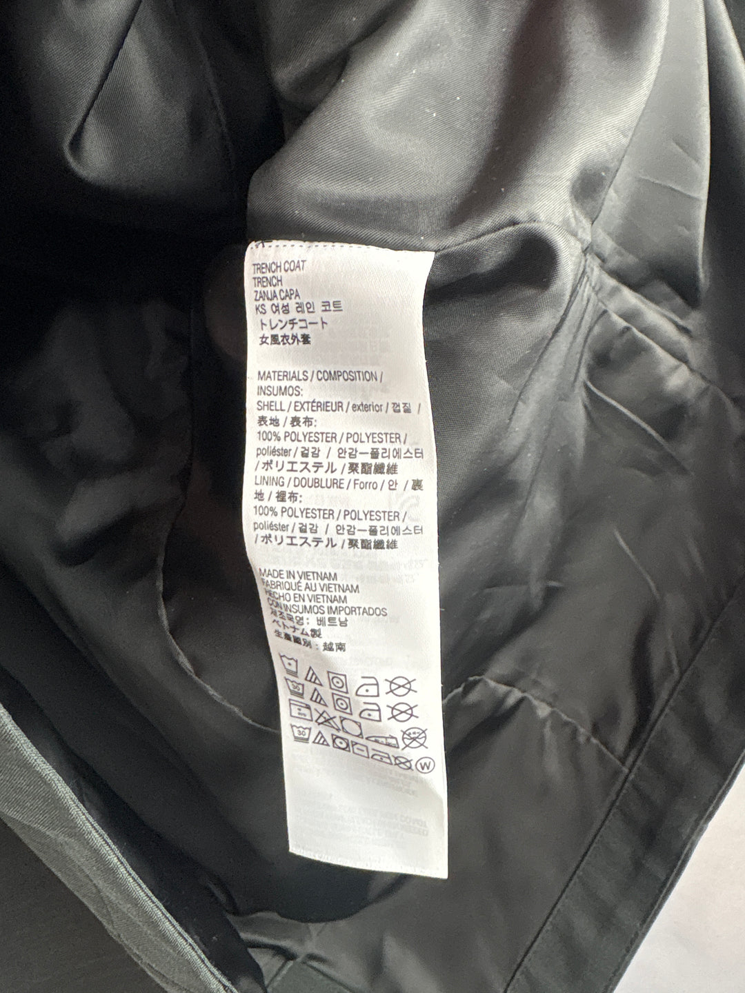 Women’s Kirkland Signature Small Black Raincoat