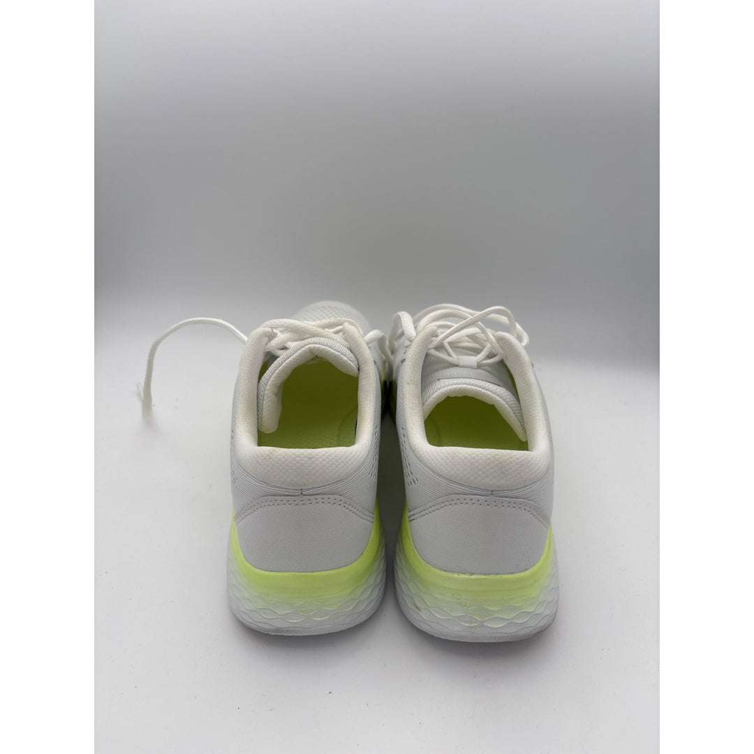Skechers Womens Air-Cooled Memory Foam Athletic Shoes Size 7.5 White & Neon