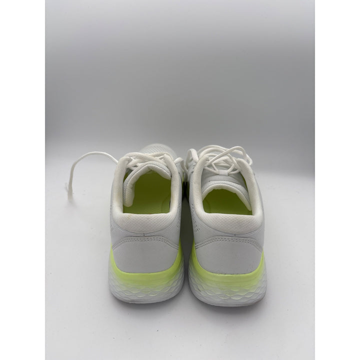 Skechers Womens Air-Cooled Memory Foam Athletic Shoes Size 7.5 White & Neon