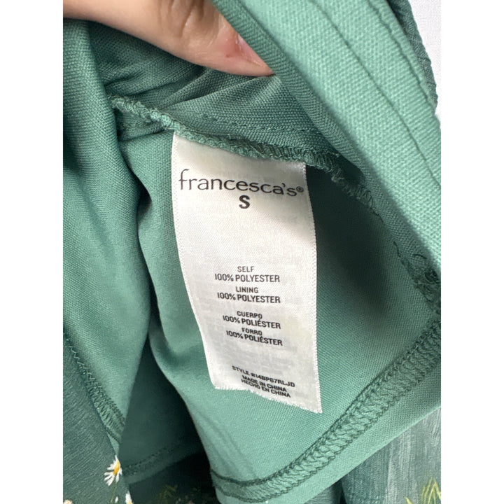 Women’s  Mi Ami Small Dark Green Maxi Skirt with Floral Design