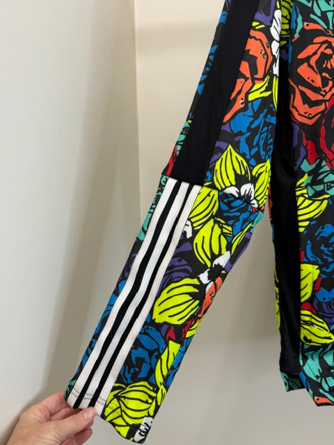 Adidas Neon Floral Track Jacket AEROREADY SzL