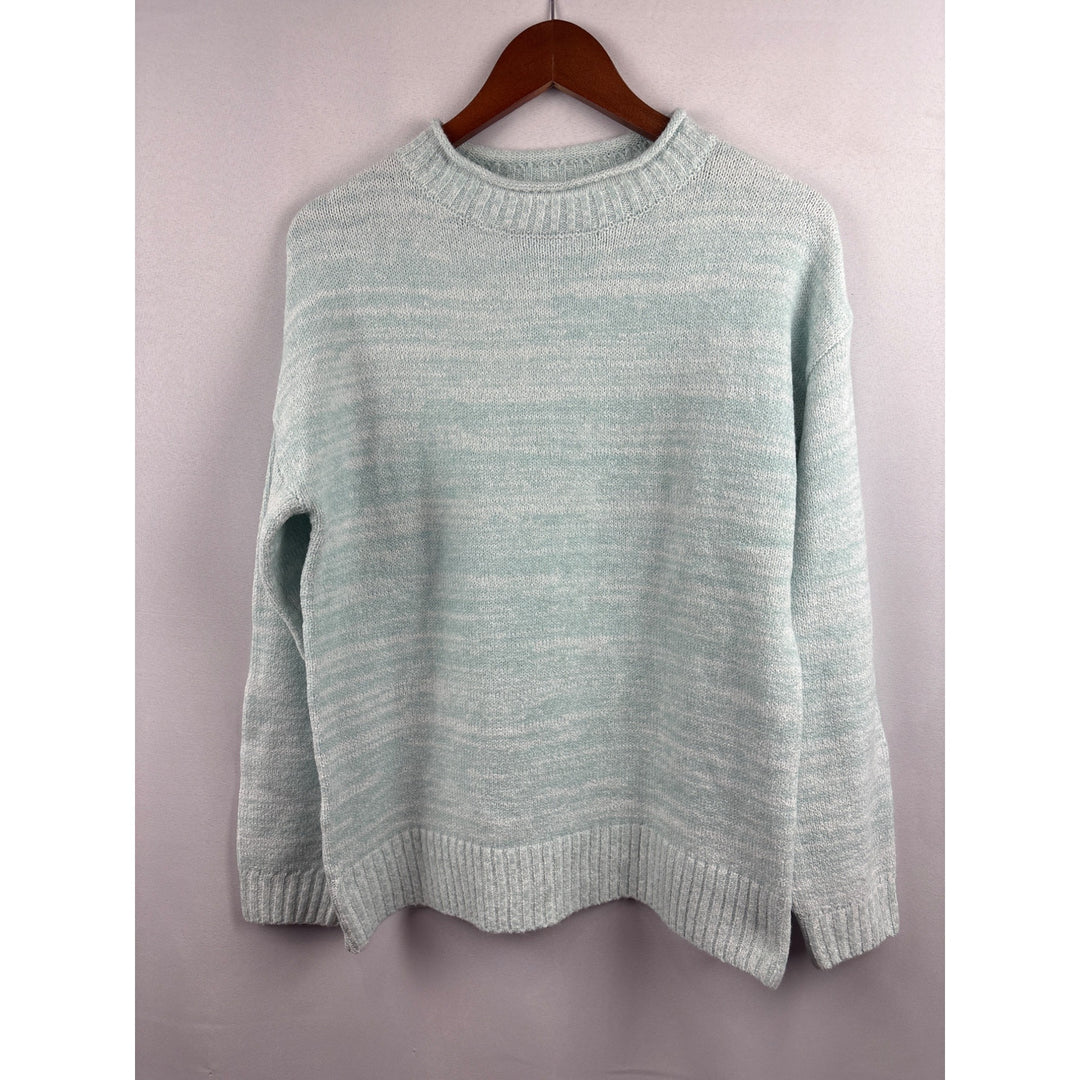 Dip Womens Small Knit Pullover Sweater Soft Pastel Green Crew Neck Made In China