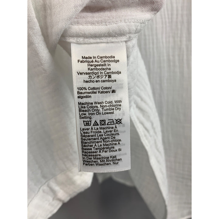 J.Crew White Classic Shirt Womens Size M Cotton Blend