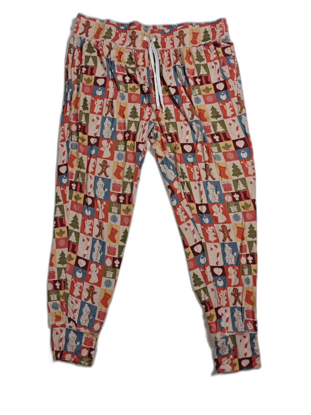 Womens Velveteen Christmas Jogger Pants Multicolor Size XL