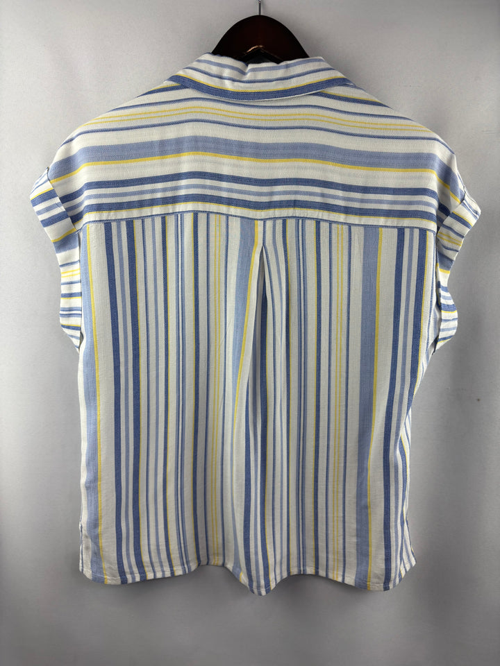 Women’s Kut from the Kloth Medium White & Blue Striped Blouse