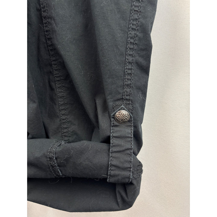 Lane Bryant Womens Black Capri Cargo Pants Size 14 Cotton/Spandex