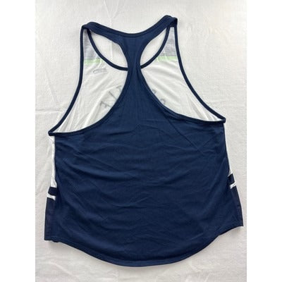 XL blue and white Nike Seattle Seahawks razorback tank top