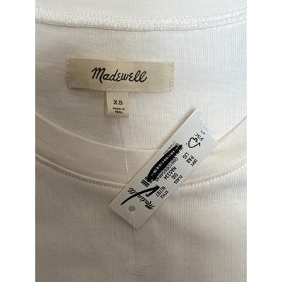 Madewell Womens Cap Sleeve White T-Shirt XS