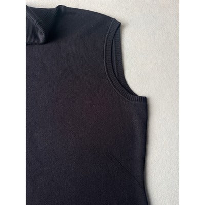 Louben Black sleeveless turtleneck sweater, Size Large