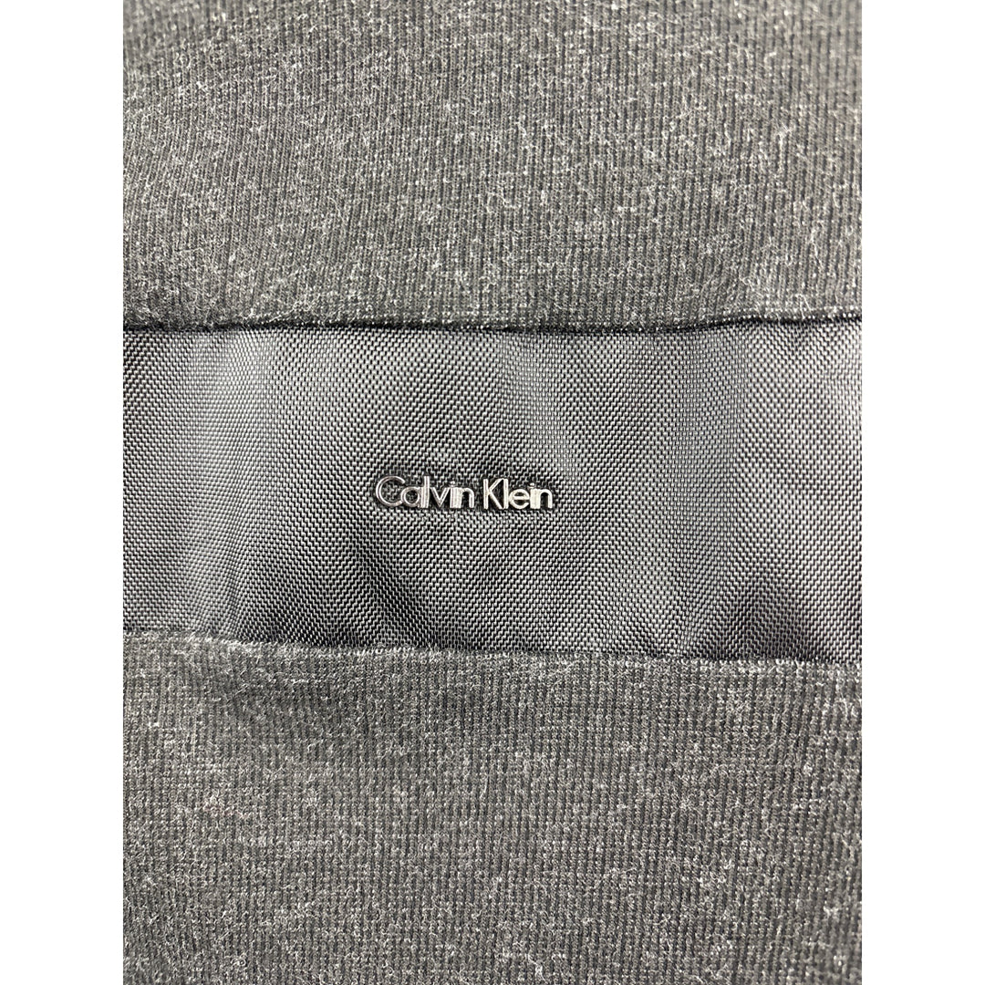 Men’s Calvin Klein Large Charcoal Gray Jacket w/ Leather Accents