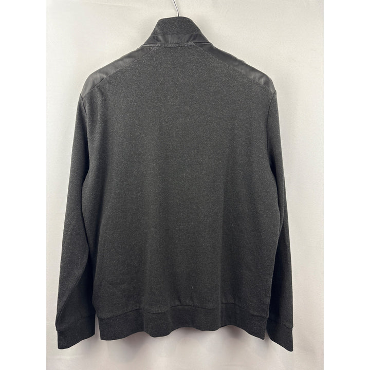 Men’s Calvin Klein Large Charcoal Gray Jacket w/ Leather Accents