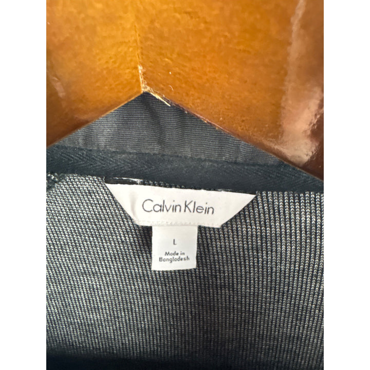 Men’s Calvin Klein Large Charcoal Gray Jacket w/ Leather Accents