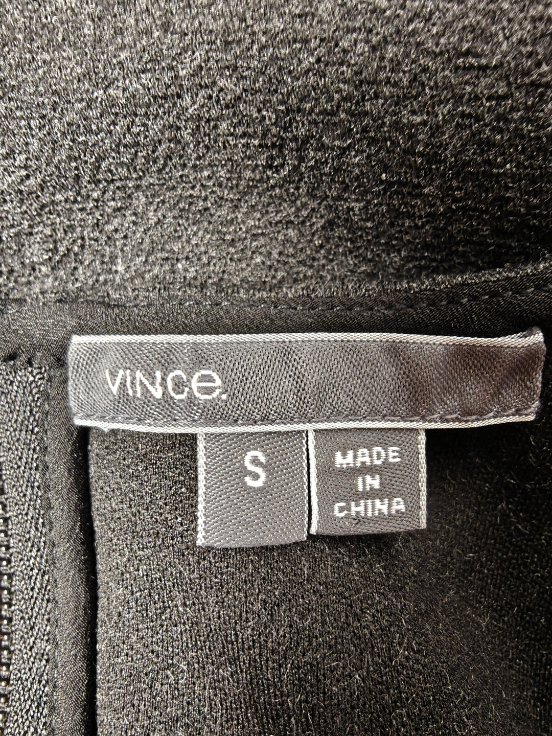 Womens Vince Mixed Media Top Black Gray Size S