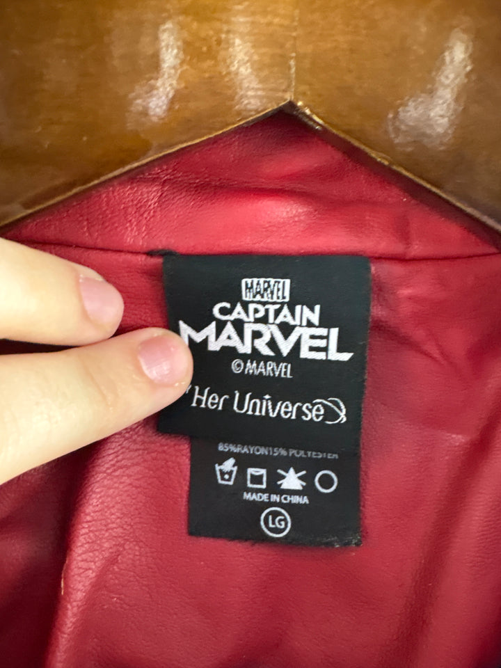 Women’s Her Universe Large Captain Marvel Faux Leather Jacket