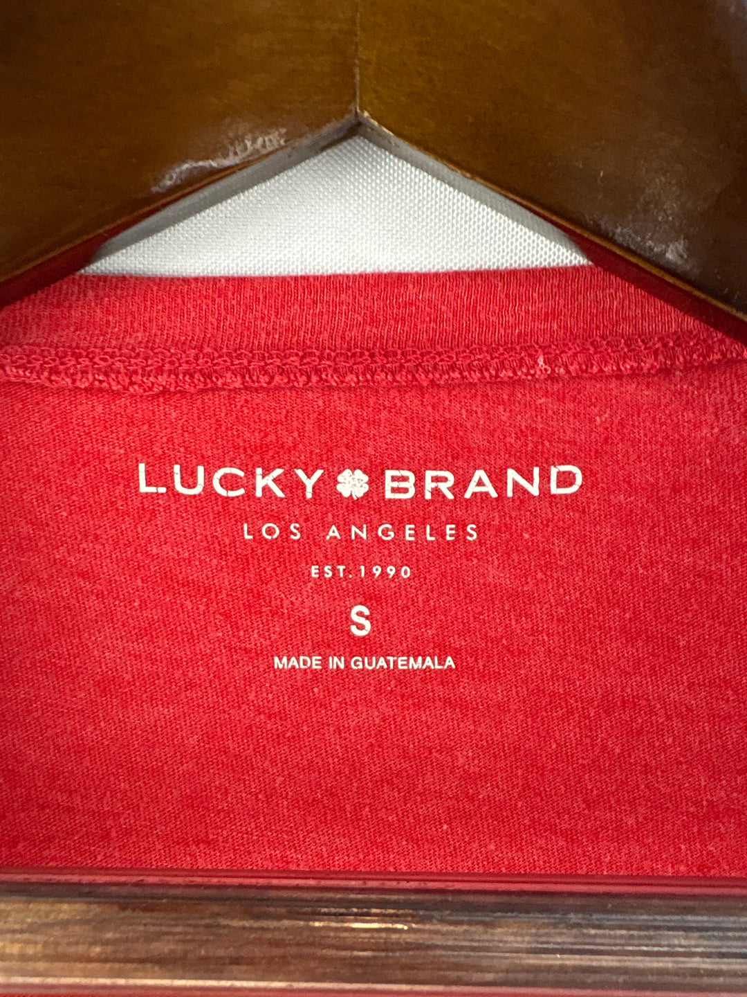 Women’s Lucky Brand Small Red Lucky Floral Graphic T-Shirt