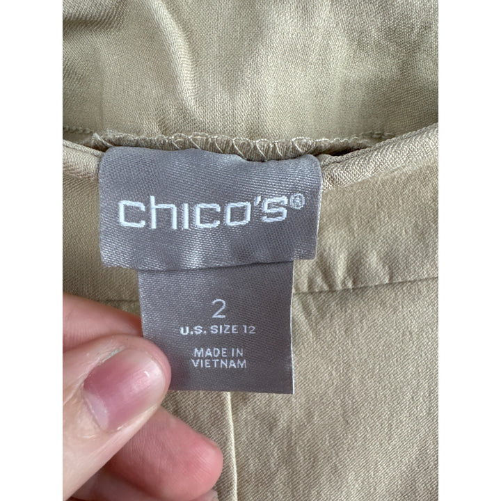 Chicos Womens Beige Ankle Pants Size 12