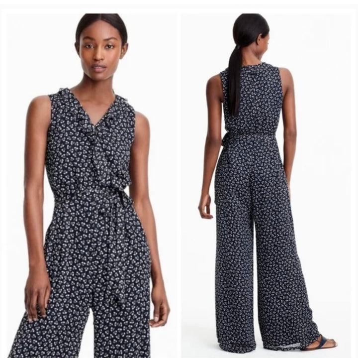 Point Sur x J.Crew Floral Wide Leg Jumpsuit Sz14