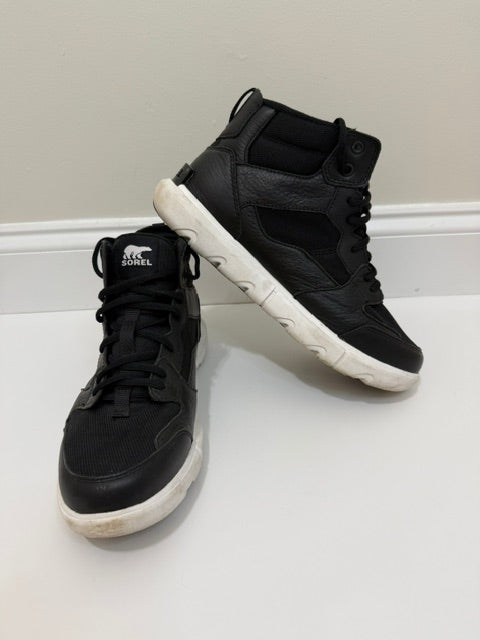 Sorel Explorer II Sneaker Mid WP Waterproof High Tops Black Sz10