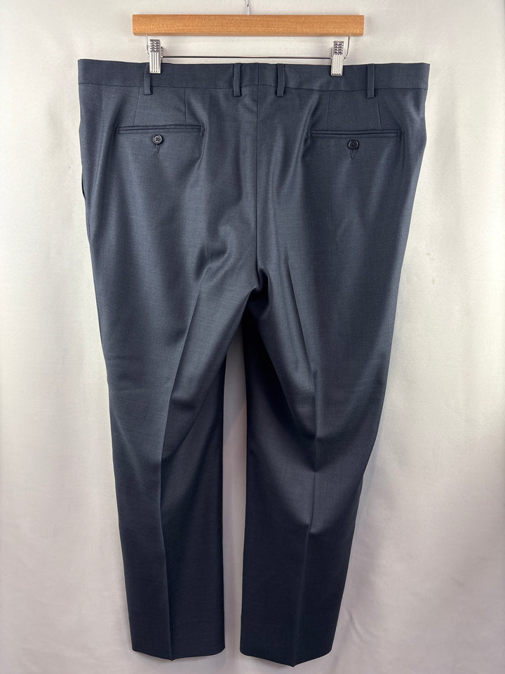Men’s Santorelli Size 44 Blue Pleated Wool Dress Pants