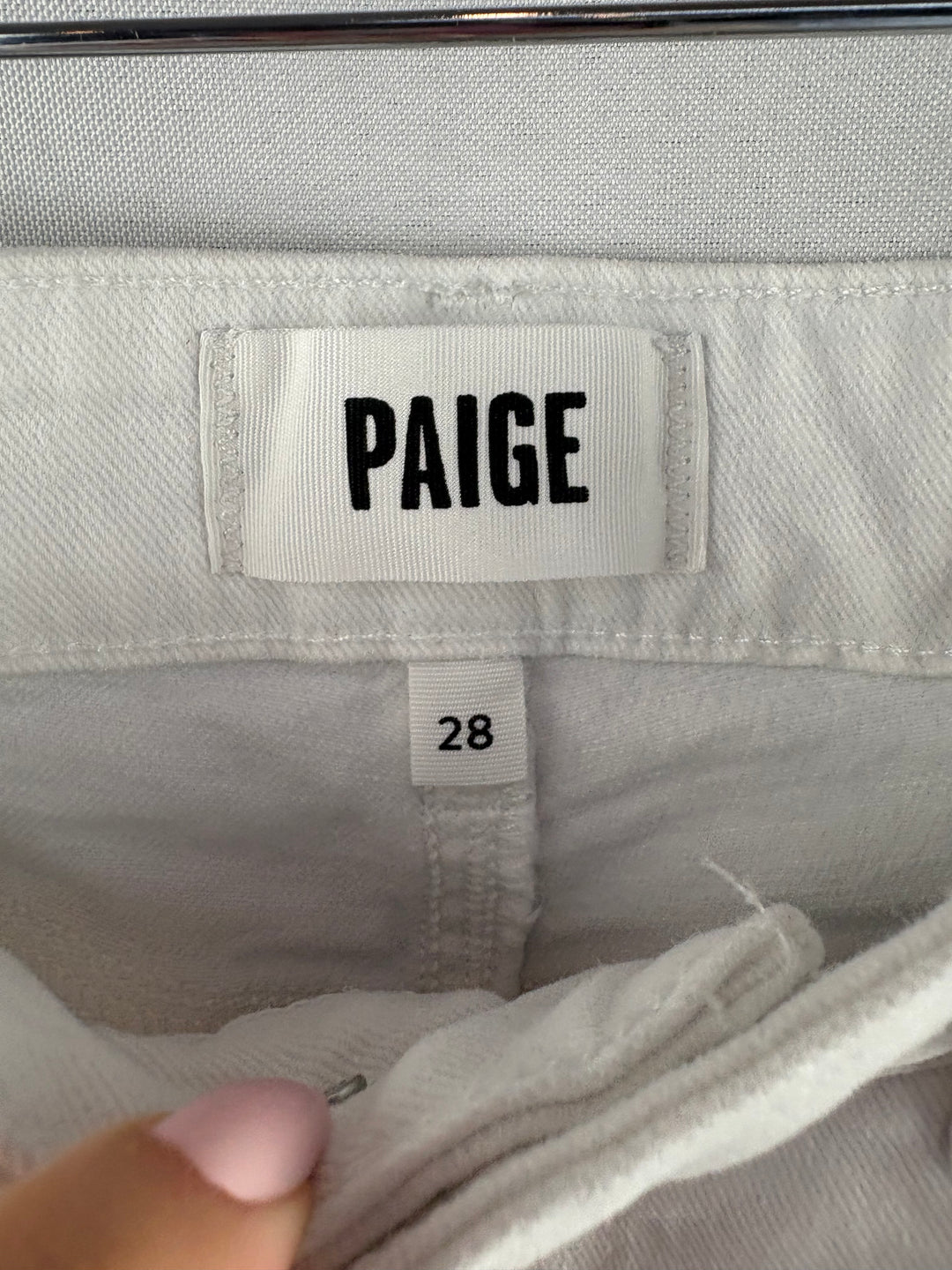 Women’s Paige Size 28 White Wide Leg High Waisted Jeans