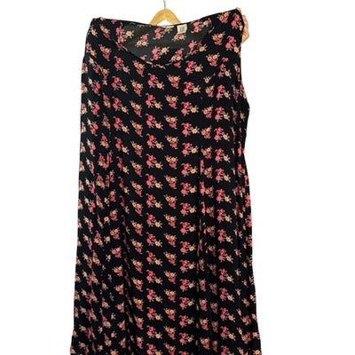 Women’s JL Studio Multicolor Floral Sheer Black Sleeveless Dress Sz 22W