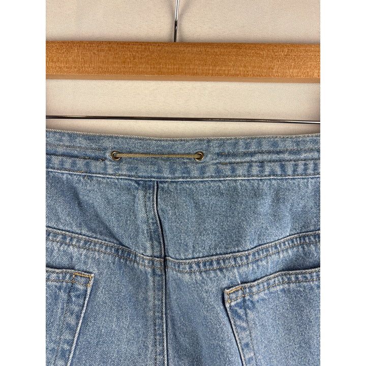 Womens GNW Light Blue Denim Pants Size 10 Cotton Drawstring Waist